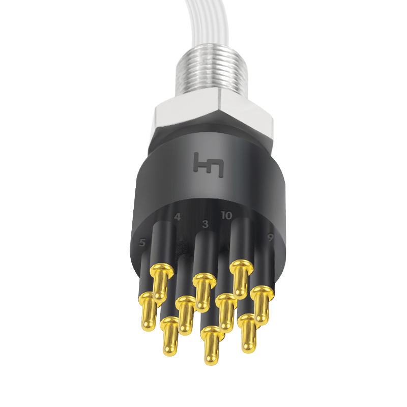 BH10M Waterproof Electric Male Bulkhead Underwater Circular Pluggable Connector for ROV Subsea Sonar Connectors