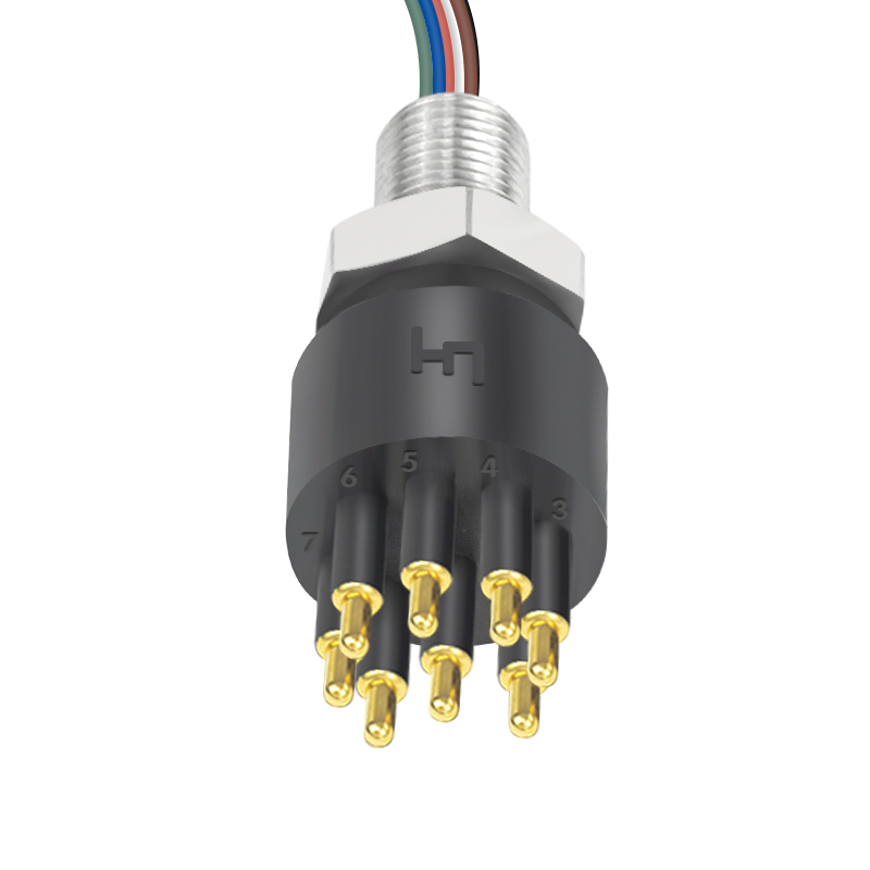 BH8M Submarine Bulkhead 8 Pin Male Connectors Waterproof Seacon Underwater Connector for Subsea ROV Equipment