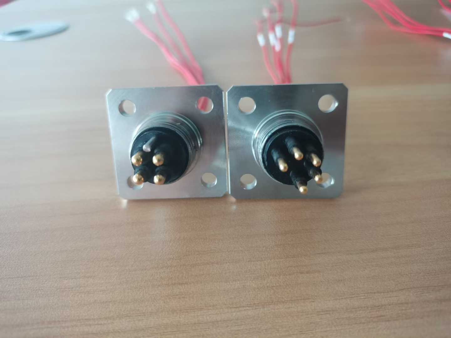 HYSF LPMBH/IL4M/F Micro Flange-Mount 4-Pin Underwater Connector with Triple O-Ring Seal