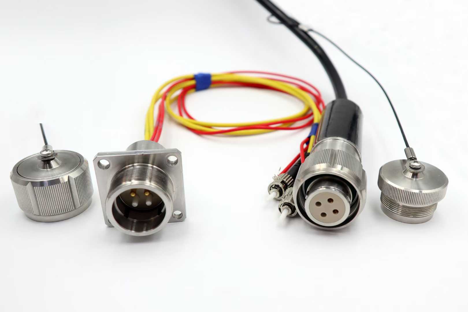 HYSF MCBH-HYBRID-4/2 Photoelectric Waterproof Connector (4 Electrical + 2 Fiber Optic Pins)