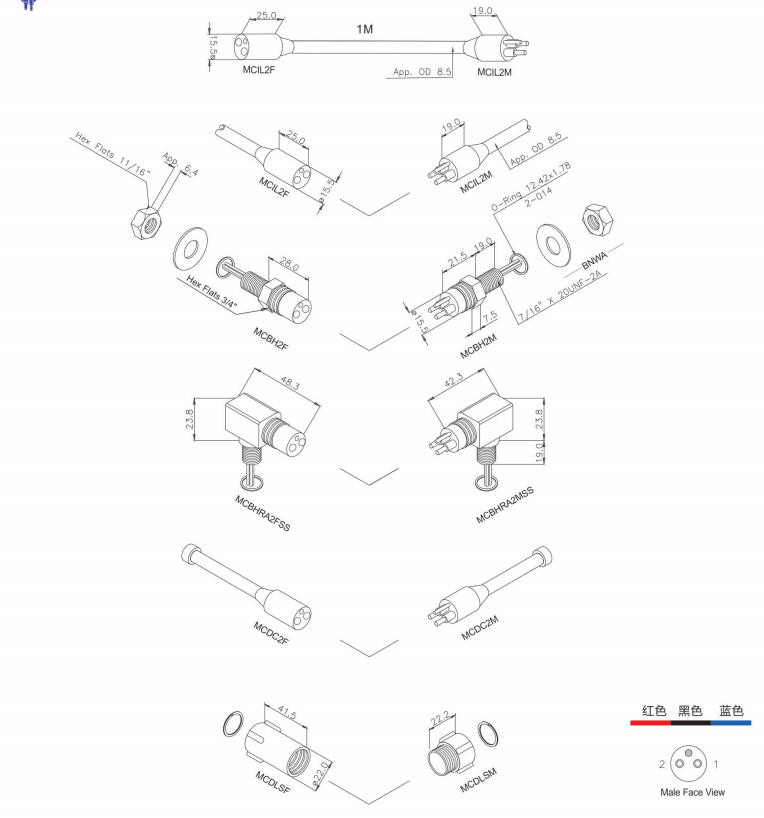 MCBH4FSS 4Pin Micro Bulkhead Stainless Steel Subsea Connector for Underwater Power and Signal Transmission