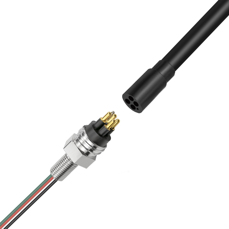 MCBH4MSS 4Pin Male Micro Circular Stainless Steel Bulkhead Underwater Connector for Submarine Applications