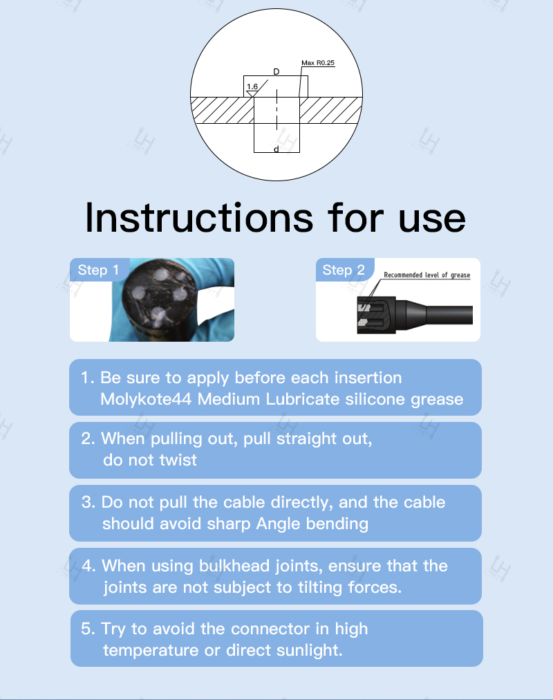 MCBH5F 5Pin Waterproof Wet-Pluggable Subsea Connector for ROV Power and Oceanographic Equipment