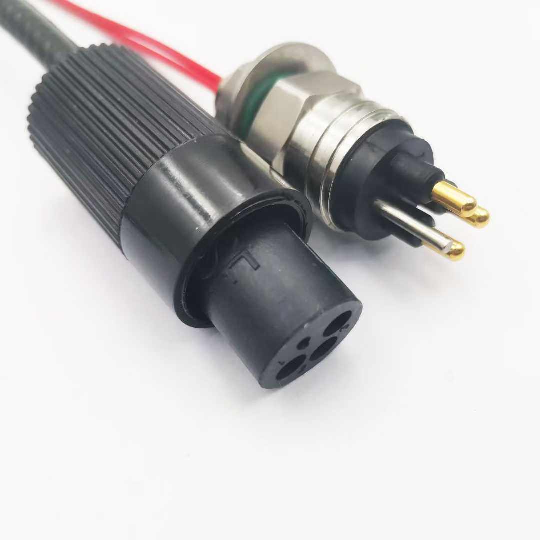 HYSF MICRO-3P-70MPa Mini 3-Pin Waterproof Connector (70 MPa, Neoprene Plug)